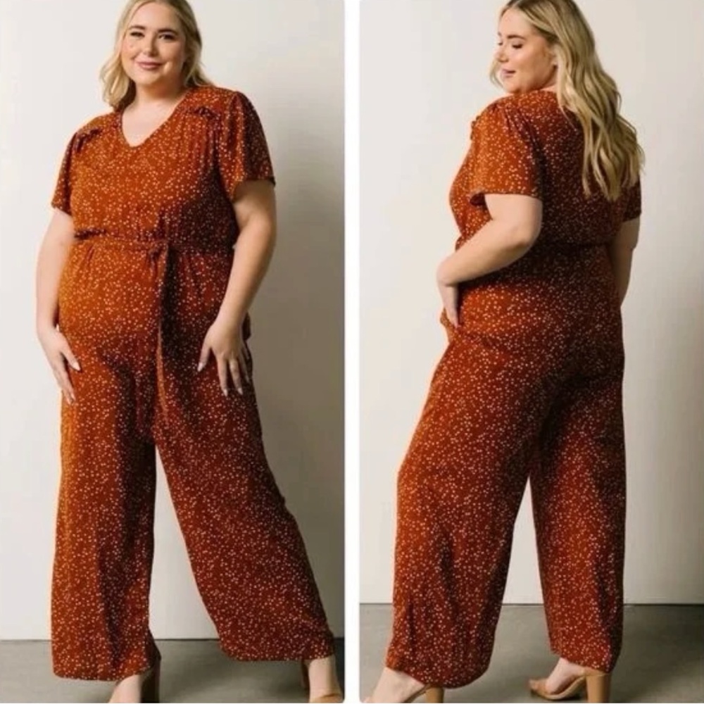Baltic Born Women’s Medium Rust Polka Dot Jumpsuit